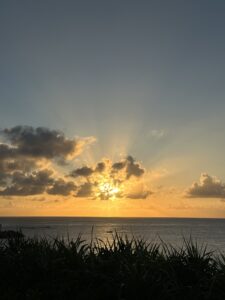 与那国島で見る日本最後の夕日